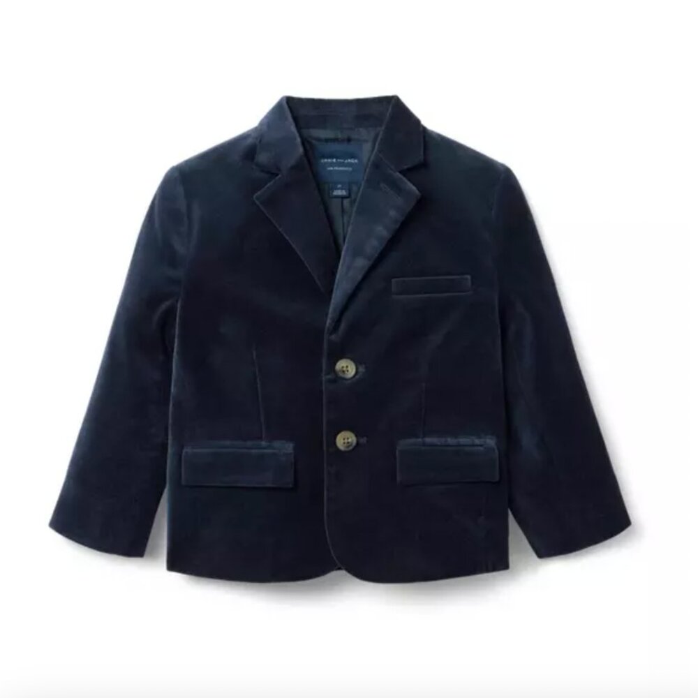 Janie & Jack NWT Navy Velvet Blazer and Pant
